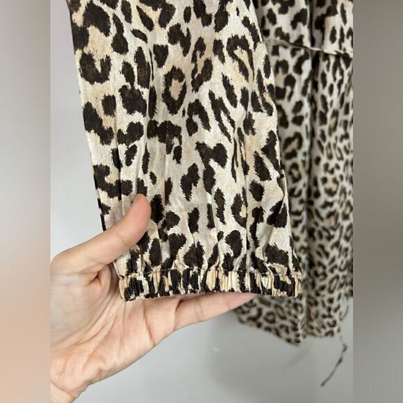 J. Crew Ruffleneck Puff-sleeve Dress in Leopard Print - Picture 4 of 12